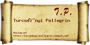 Turcsányi Pellegrin névjegykártya